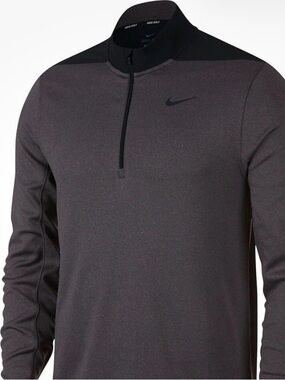 Nike Golf Dri-FIT 1/4 Zip Pullover Gray Black Performance Active Jacket XL NWT